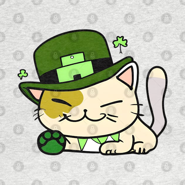 St. Catricks Day - Saint Patrick's Day - Cut Funny Cat - Kawaii Cat by 1FunLife